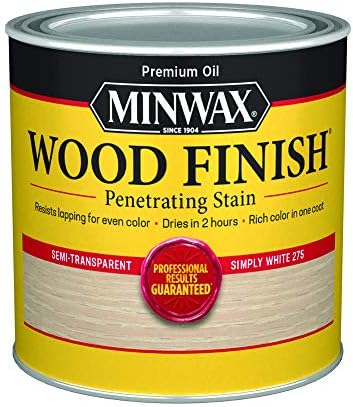 Minwax Wood Finish, Simply White, 1/2 Pint