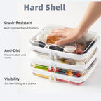 3-Pack Medium Clear Hard Shell Zipper Pouches, Clear Zipper Bags, Hard Case Pouches for Purse & Diaper Bag Organizer,and Travel Essentials（3M）