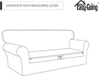 Easy-Going Sofa Slipcover Oversized Sofa Cover Waterproof Couch Cover Furniture Protector Cover Pets Covers Washable Non-Slip Fabric Pets Kids Children Dog (Oversized Sofa, Chocolate)