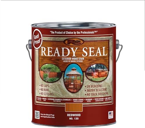 Ready Seal Exterior Wood Stain & Sealer, Redwood, 1 Gallon