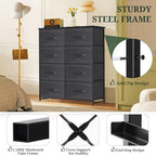 8-Drawer Dresser for Bedroom, Anti-Tip Tall Storage Organizer