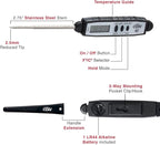 CDN Waterproof Digital Cooking Thermometer Instant Read 2.75" Stainless Shatterproof Ideal for Meat, Poultry, BBQ NSF Certified DT450X