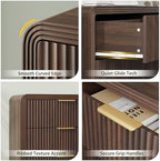 Decofy Fluted 5 Drawers Dresser, 48" Tall Chest of Drawers for Bedroom