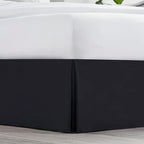 Nestl Black Twin XL Bed Skirt - Twin XL Size Bed Skirt 14 Inch Drop - Brushed Microfiber Bed Skirts - Hotel Quality Pleated Bed Skirt - Shrinkage & Fade Resistant