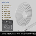 RPXRPXSide Open One Cord Cable Raceway Wire Cover for Cords, Our Cable Track is Best Suited for one Wire (Diameter <0.27"),Wire Raceway Management Cable Concealer Channel (White, 196in)
