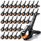 40 Pack Clamps for Woodworking Spring Clamp Plastic 3.5in Clips Heavy Duty for Backdrop Clips Tarp Holder Photography Backdrops Clip for Crafts Orange Head with Black - size: Orange Head with Black-40PCS