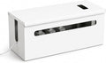 0.6mm Metal Cable Management Box - Large Cable Organizer Box and Power Strip Box for Electrical Cord Hiding, Home Office Floor Cables Hider, TV Wires Storage Organization