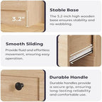 Furnify 9 Drawer Dresser, 59" Wide Dresser for Bedroom, Modern Large Chest of Drawers, TV Stand for 65 inch, Storage Organizer with Metal Handles for Bedroom, Living Room, Hallway, Natural