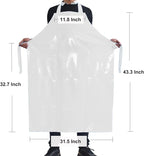 ELEBOX Waterproof Oil Proof Bib Apron Utility Apron Chemical Resistant Apron with Sleeve Work Apron Ultra Lightweight