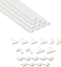 D-Line Half Round Cord Hider, Patented Cable Cover, Hide TV Wall Mount Wires, Raceway for Cords, Decorative Wire Covers, Paintable, Adhesive Cable Concealer, 10x 0.78in W x 0.39in H x 15.7in L, White