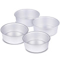 HomeMall 4 Inch Aluminum Round Cake Pan, 8 Pieces Non-stick Mini Cake Baking Pan - Layer Baking Round Cake Pans Set for Home Kitchen DIY Baking Tools Supplies