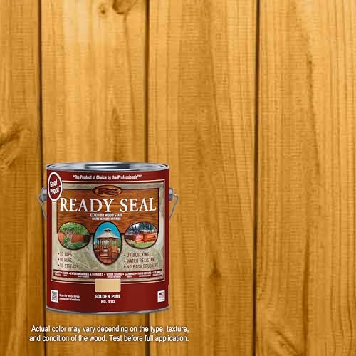 Ready Seal Exterior Wood Stain & Sealer, Golden Pine, 1 Gallon