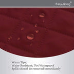 Easy-Going Futon Slipcover - Reversible Sofa Cover, Armless, Water Resistant - Protects Furniture from Pets & Kids - Christmas Red/Ivory