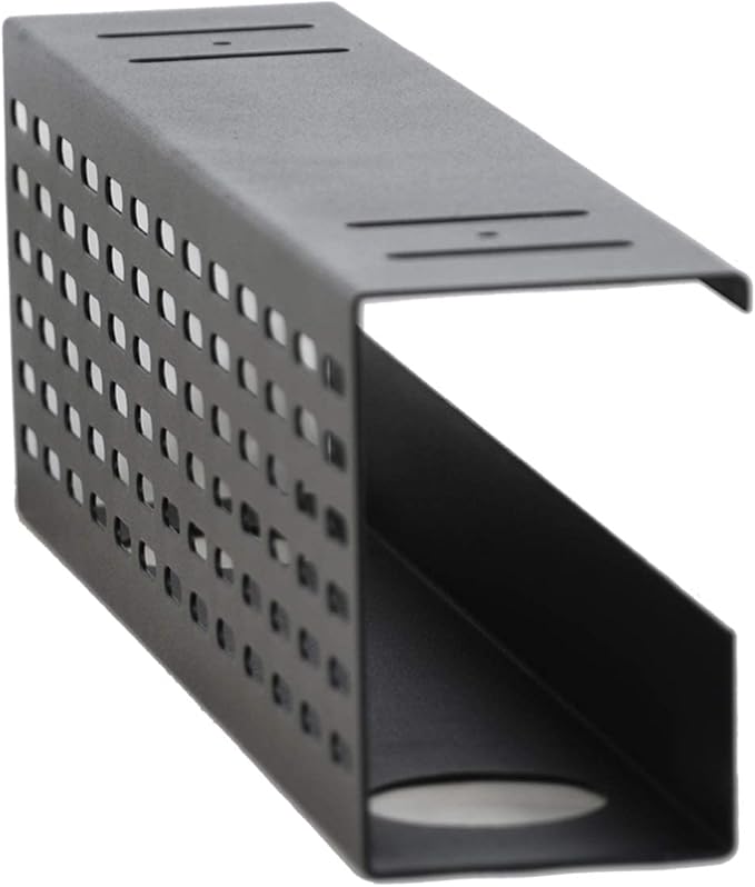 AEONS Under Desk Cable Management Tray Black Horizontal 16-inch Under Desk Removable C Clamp Mount Computer Cord Raceway and Modesty Panel