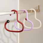 3PCS Bra Hanger for Thick Plastic Closet, Tank Top Organizer 3 Heart Hooks Capacity Space Saving Hanger Closet Organizers and Storage for Tank Top,Hats,Scarf etc. (Multi Heart,3)