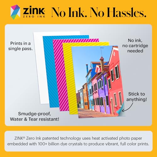 KODAK Step Instant Smartphone Photo Printer, Portable Mini Color Wireless Mobile Printer, Zink 2x3” (5.1x7.5 cm) Sticky-Back Photos, Bluetooth Compatible with iOS & Android Devices, Editing App, White - color: White, style: Printer