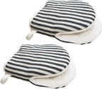 1 Pair Mini Oven Mitts,High Heat Resistant Oven Gloves,Kitchen Short Oven Mit with Hanging Loop for BBQ, Baking, Cooking and Grilling, (Balck)