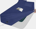 Queen Air Mattress Sheets - 3 Pieces Queen Sheets Sets 16 to 23 inch - Inflate Without Disassembly Convenient & Firm Easy to use Air Mattress (Navy Blue, Full)
