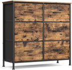 SONGMICS Dresser for Bedroom, Tall Dresser with 6 Fabric Drawers