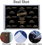 Officially Retired Black Golden Banner Backdrop for Photography, 7x5FT, Happy Retirement Party Background, Photo Booth Studio Props MBMYLU154 - size: cotton polyester-7x5ft
