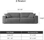 MEETSKY Boho Couch Cover Sofa Slipcover for Sectional Sofa Covers Protector Universal Use Chenille Blend Thick Fabric Washable, Modern Design Sofa Throw Cover for Living Room, 71" x 118", Khaki