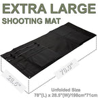 DEYACE Shooting Mats Prone Padded, Extra Large Portable Roll Up Shooting Padded Mat for Range Shooting and Hunting - color: Black