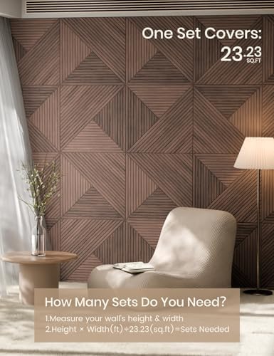 Fluxynara 6-Pack Large Felt Bulletin Board, Walnut Facet