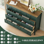 CARPETNAL 55" Green Dresser for Bedroom with 9 Drawer & Deep Drawers