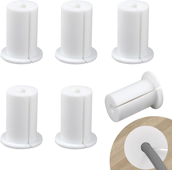 Starlink Cable Routing Kit for 1 Inch Wall Hole, 6Pcs Silicon Wall Grommet for Starlink Ethernet Cable Wall Pass Through, Starlink Cable Routing Accessories,White