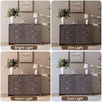 47" Fluted 6 Drawer Dresser for Bedroom, Living Room, Entryway Black Walnut