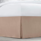 Nestl Taupe Twin XL Bed Skirt - Twin XL Size Bed Skirt 14 Inch Drop - Brushed Microfiber Bed Skirts - Hotel Quality Pleated Bed Skirt - Shrinkage & Fade Resistant