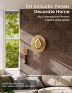 Fluxynara 6-Pack Large Felt Bulletin Board, Walnut Facet