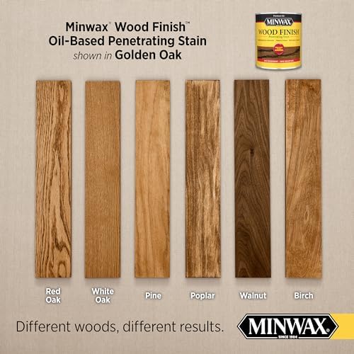 Minwax Wood Finish, Golden Oak, 1/2 Pint