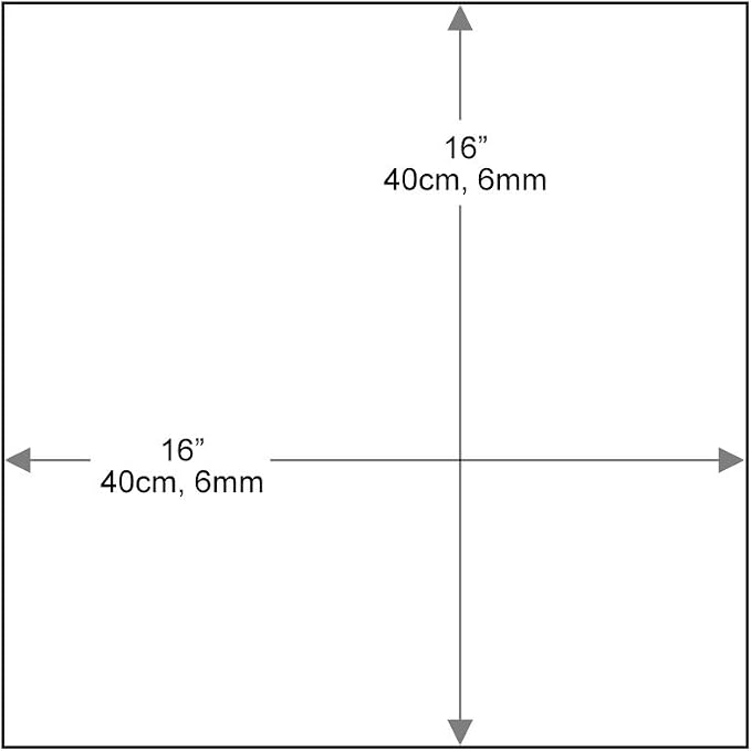 Dulles Glass 16 inch Square Glass Table Top