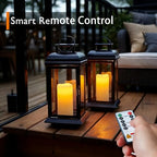 Homemory 3"x6" Flameless Candles, Outdoor Waterproof, Battery Operated LED Pillar Candles with Remote Control and Timer, Plastic, Long Lasting - size: 3"x6"6"