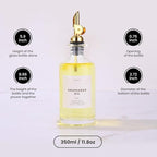 Molimoli Glass Oil Dispenser Bottle for Kitchen, Weighted Pourer, Olive Oil Cruet | 350ml, Set of 1