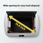 ELPHECO 13.2 Gallon Trash Can with Lid Motion Sensor, 50 Litre Brushed Stainless Steel Kitchen Trash Can Automatic with 10 Bags, Upgraded Silent-Closing, Fingerprint-Resistant, Kitchen, Office, Silver