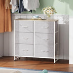 WLIVE Dresser for Bedroom with 6 Drawers, Light Grey