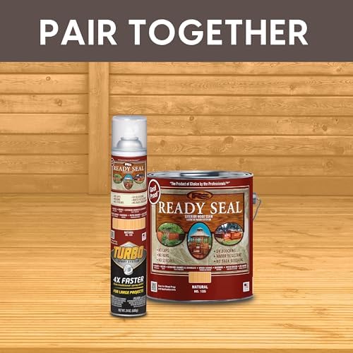 Ready Seal Exterior Wood Stain & Sealer, Natural Light Oak, Turbo Spray
