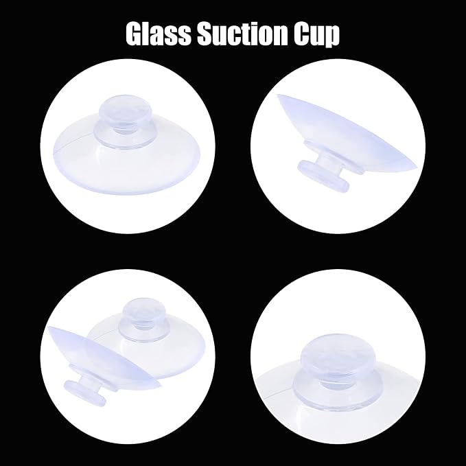 30 Pack Glass Table Suction Cups - 20mm Rubber Suckers Without Hooks