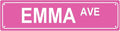 EMMA AVE GIRLS WOMEN Metal Tin Street Sign Bar Cafe Garage Cave Home Room Wall Bathroom Farmhouse Garden Porch Patio Decor, 16 x 4 Inch