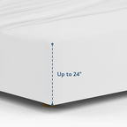 Magik & Kover Queen Sheet Set for Air Mattress - 4 Piece Queen Sheet Set Deep Pocket Up to 24 Inches - Soft & Breathable Air Mattress Sheets Queen Size with Extra Deep Pocket - White