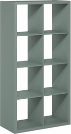 Furinno Cubicle Book Shelf, 8-Cube Bookshelf, Extra Thick Frame Horizontally &