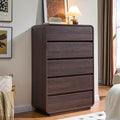 Standifurno Walnut Dresser for Bedroom, Modern 5 Drawer Closet, Freestanding Dressers with Deep Drawers, Large Storage Organizer for Living Room, 29.5’’ W