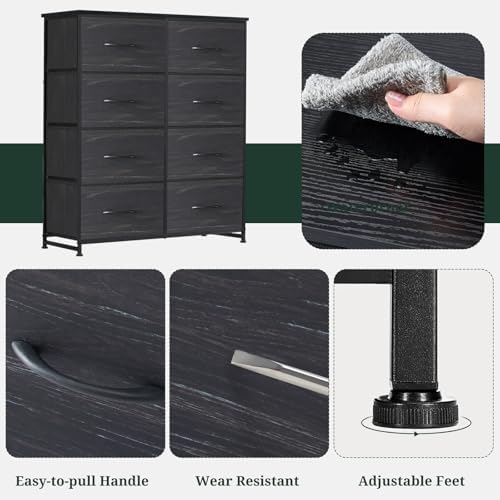 8-Drawer Dresser for Bedroom, Anti-Tip Tall Storage Organizer