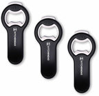 KITCHENDAO 2 in 1 Magnetic Beer Bottle Opener for Fridge and RV with Cap Catcher - Pop Can Soda Can Opener, Stick to Refrigerator for Easy Storage with Magnet, Gift for Men Husband Father- 3 Pack