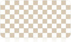 17" x 32" Checkered Dish Drying Mat for Kitchen Counter, Absorbent Coffee Bar Mat for Espresso Machine Coffee Countertops Accessories, Beige