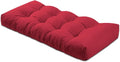 Bench Cushion 36 inches,Indoor/Outdoor Non-Slip Tufted Cushions, Premium Waterproof Linen, Soft Piano Sofa Cushions, Entryway Storage, Bay Window, High-Density Memory Foam(Dark Red-36x14x4in)