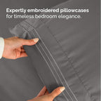 Olympic Queen Sheet Set 66x80 - 4 Piece RV Olympic Queen Size Sheets - Soft, Breathable & Cooling - Fits 14” to 16" Mattress w/ Deep Pockets - Comfy Luxury Bedding - Fade & Wrinkle Free - Dark Grey