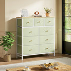 DUMOS 9 Drawer Dresser for Bedroom, Storage Organizer Chest of Drawers